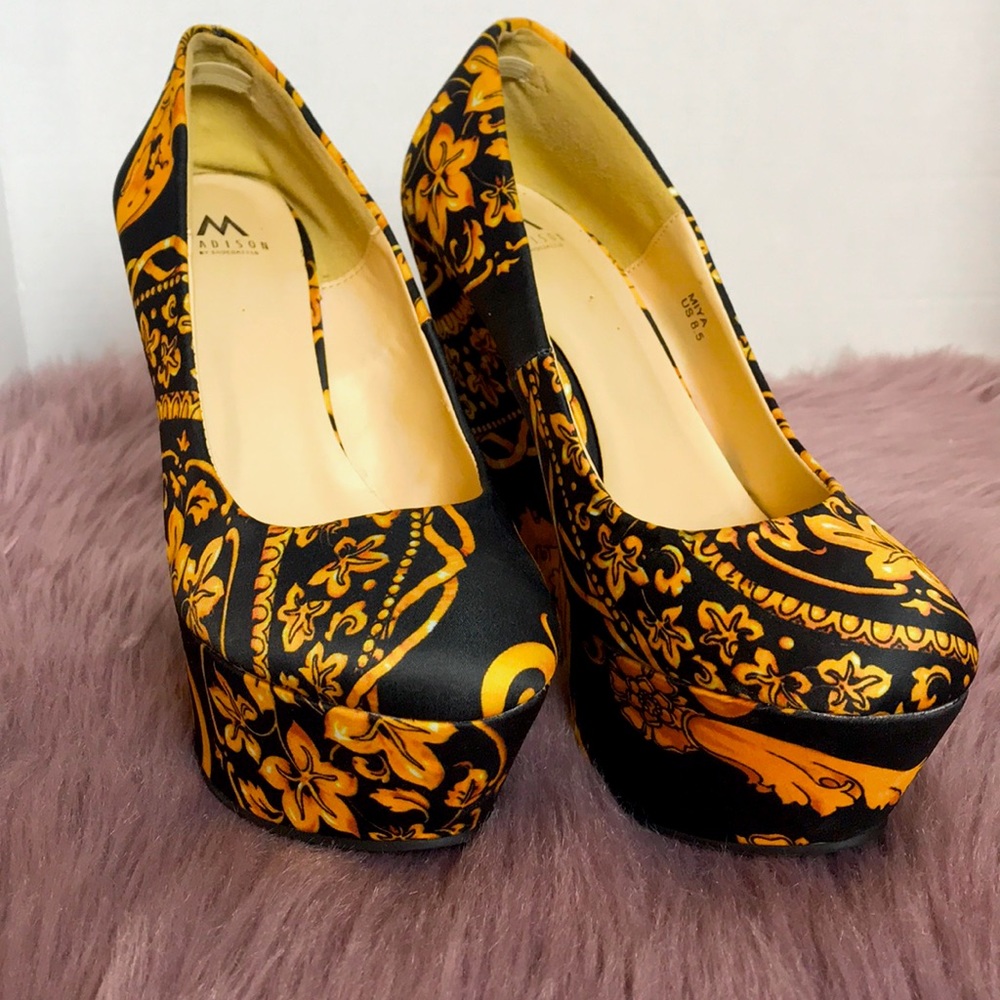 Versace style wedge heels